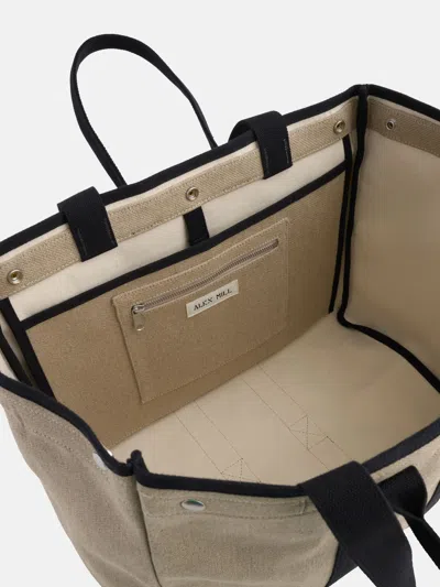 Alex Mill The Perfect Weekend Tote In Hemp Canvas In Flax/black