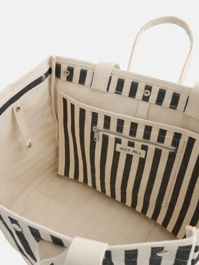 Alex Mill The Perfect Weekend Tote In Black Stripe In Black/natural