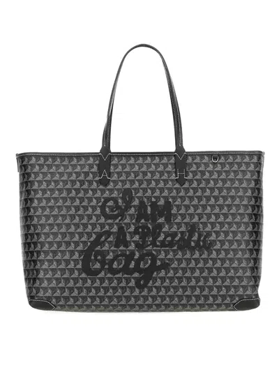 Anya Hindmarch I Am Plastic Bag Tote Bag In Black