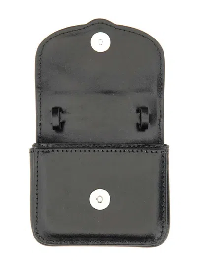 Vivienne Westwood Structured Leather Shoulder Bag With Metallic Emblem In White