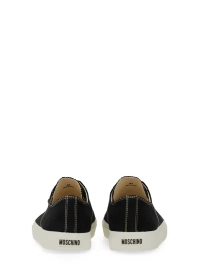 Moschino Square-toe Sneakers In Black