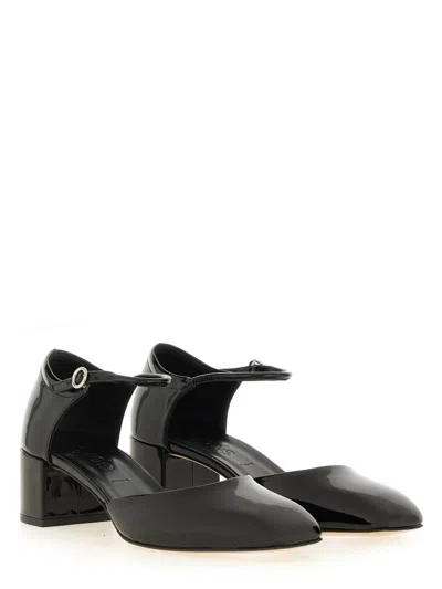 Aeyde 45mm Magda Nappa Leather Heels In Black