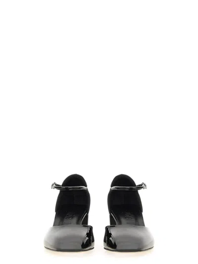 Aeyde 45mm Magda Nappa Leather Heels In Black