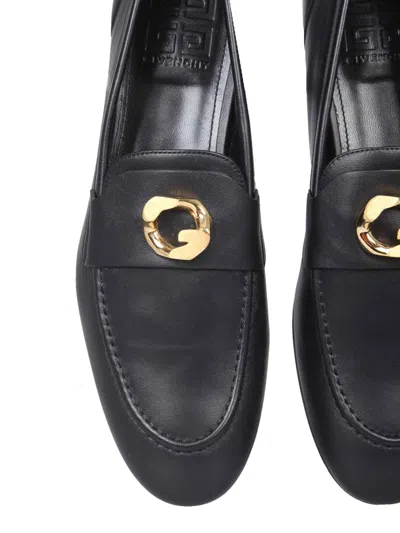Givenchy G-chain Low-heel Loafers In Black