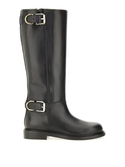 Givenchy Voyou Flat Boots In Leather In Black