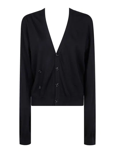 Ann Demeulemeester Zofia Asymmetric Clousure Cardigan In Black