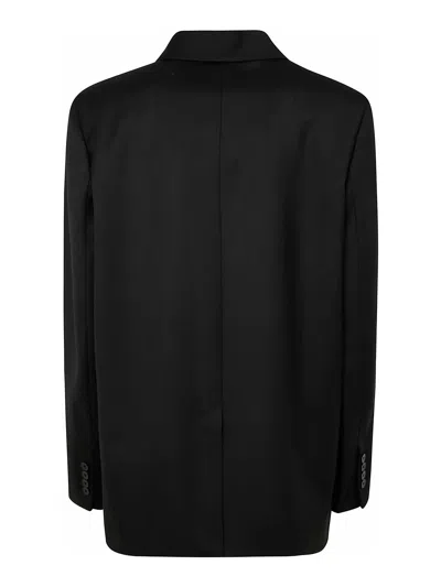 Loulou Studio Arlo Double Breast Wool Blazer In Black