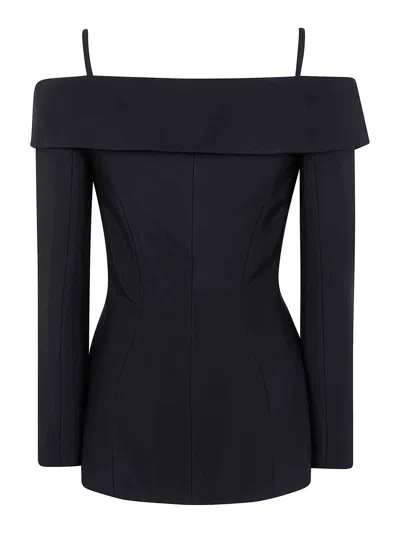 Mugler Women's Long Sleeves Top In Black