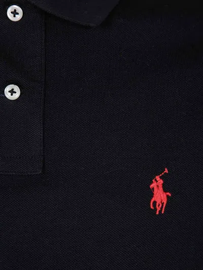 Polo Ralph Lauren Embroidered-logo Polo Shirt In Black