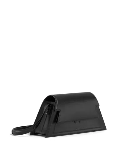 Marni Medium Shoulder Bag With Structured Shape And Adjustable Strap In Black