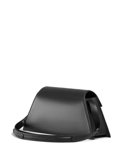 Marni Medium Shoulder Bag With Structured Shape And Adjustable Strap In Black