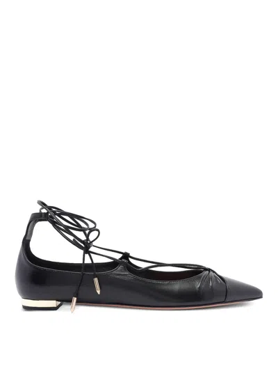 Aquazzura Gabi Ballerina Shoes In Black