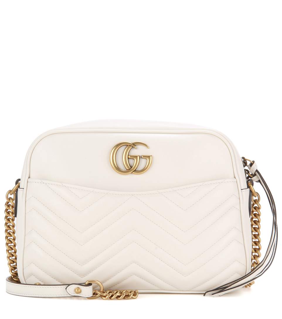 Gucci Gg Marmont 2.0 Medium Quilted Camera Bag, White | ModeSens