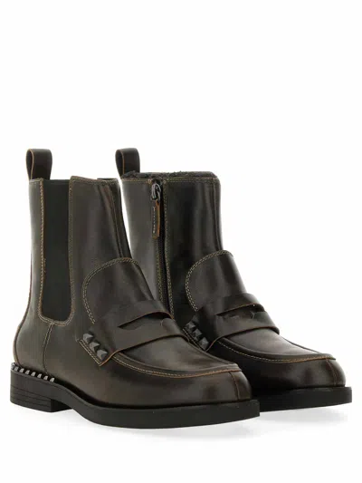 Ash Wings Studs Ankle Boots In Brown