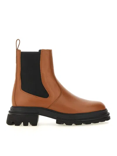 Hogan H674 Chelsea Boots In Brown