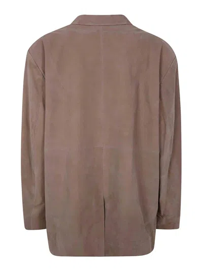 Entire Studios Single Breasted Blazer Back Vent In Brown