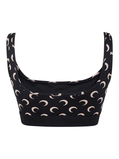 Marine Serre Crescent Moon Print Top In Brown