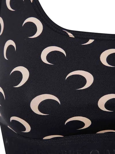 Marine Serre Crescent Moon Print Top In Brown