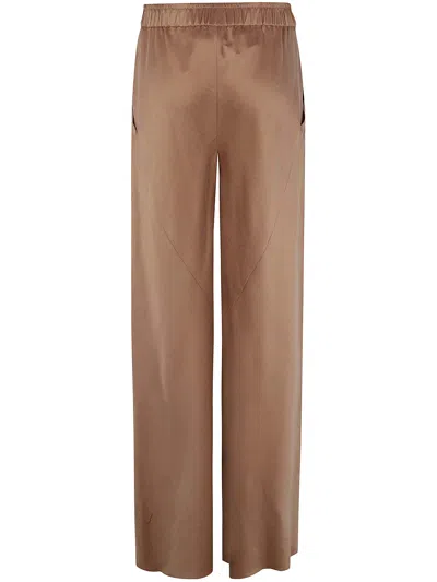 Giorgio Armani Flared Leg Red Clay Trousers In Brown