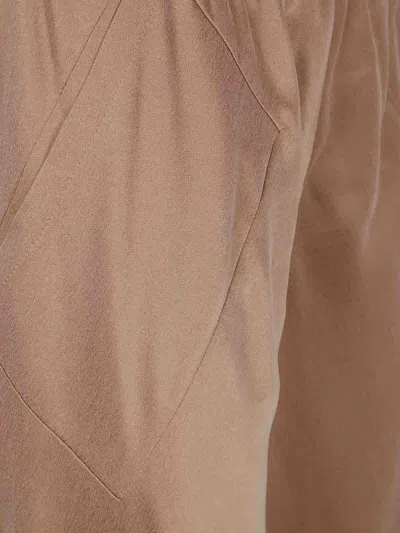 Giorgio Armani Flared Leg Red Clay Trousers In Brown