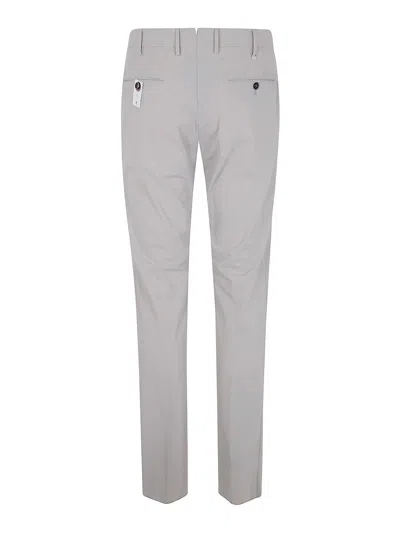 Pt Torino Stretch Modal Blend Pant With Belt Loops In Grey