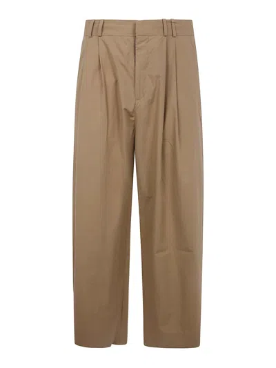 Studio Nicholson Double Pleat Volume Pant In Nude & Neutrals