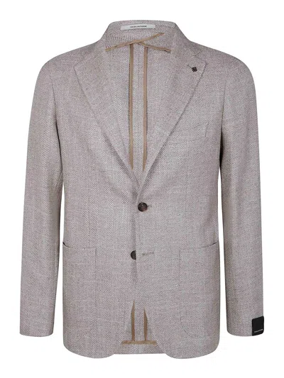 Tagliatore Single-breasted Blazer In Nude & Neutrals