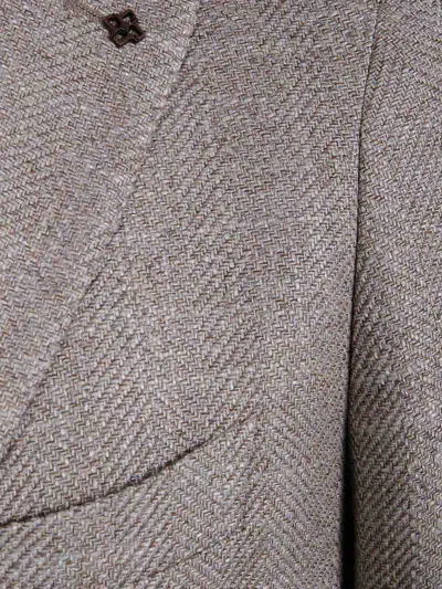 Tagliatore Single-breasted Blazer In Nude & Neutrals
