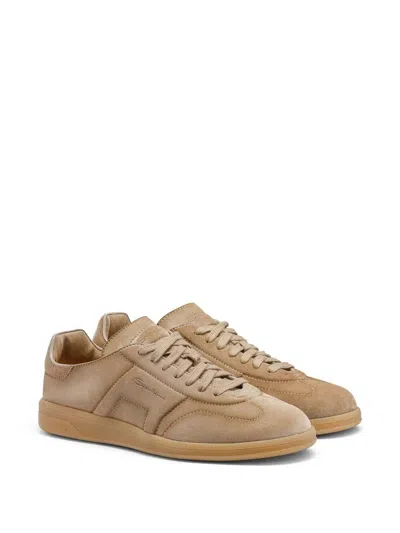 Santoni Oly Cube Sneakers Olympic In Nude & Neutrals