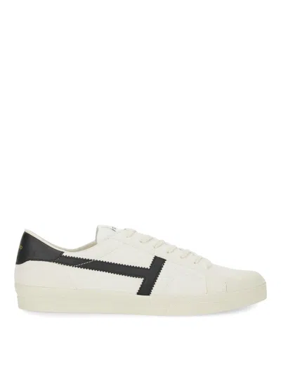 Tom Ford Jarvis Suede Low Sneakers In Neutral
