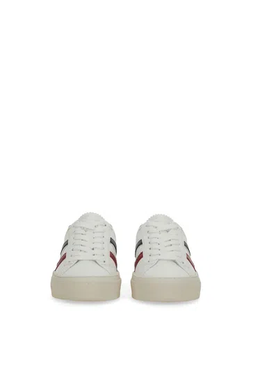 Moncler Petit Monaco Leather Sneakers In White