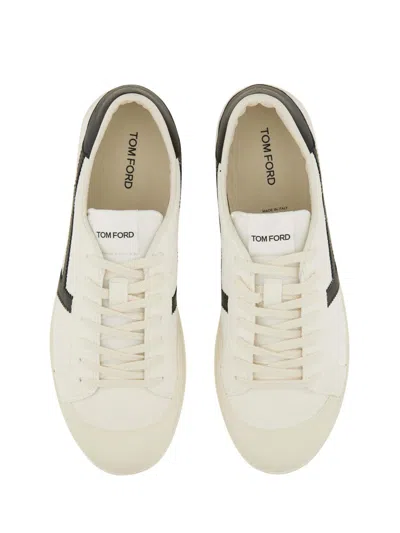 Tom Ford Jarvis Suede Low Sneakers In Neutral