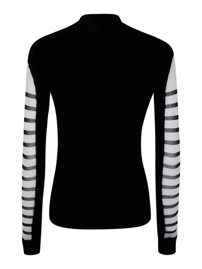 Jean Paul Gaultier Printed 'mariniere' Knit Pullover In White
