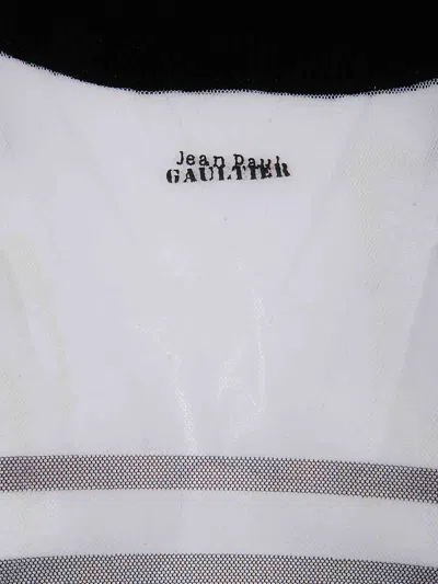 Jean Paul Gaultier Printed 'mariniere' Knit Pullover In White