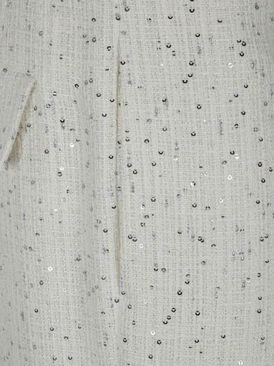 Sapio Sequins Straight Leg Trousers In White