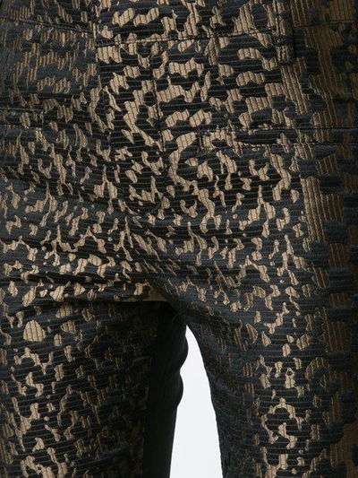 Haider Ackermann Jacquard Contrast Stripe Trousers - Green In Green