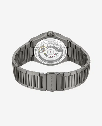 Kenneth Cole Automatic Bracelet Watch In Gun