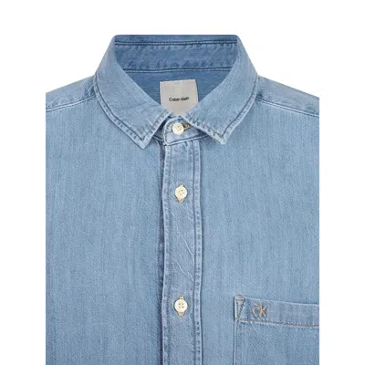 Calvin Klein Button-up Shirt In Blue