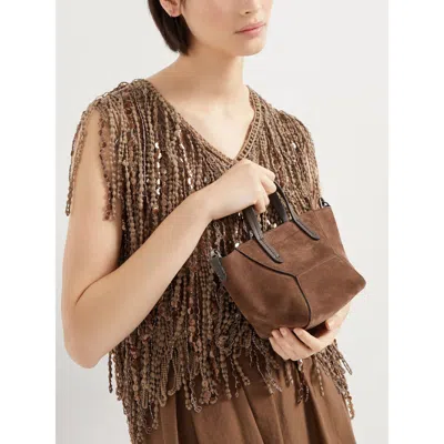 Brunello Cucinelli Mini Bc Duo Leather Cross Body Bag