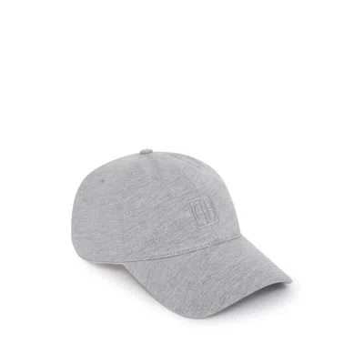 Anine Bing Jeremy Baseball Cap Framed Monogram In Heather Grey