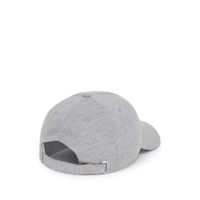 Anine Bing Jeremy Baseball Cap Framed Monogram In Heather Grey