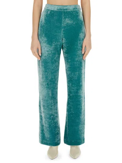 Shop Jil Sander Wide Leg Pants In Blue