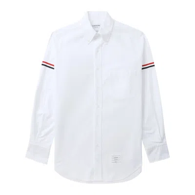 Thom Browne Cotton Shirt With Chest Pocket And Cuffed Sleeves