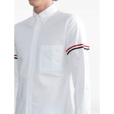 Thom Browne Cotton Shirt With Chest Pocket And Cuffed Sleeves