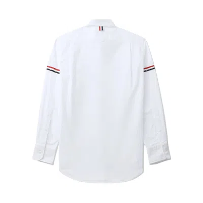 Thom Browne Cotton Shirt With Chest Pocket And Cuffed Sleeves