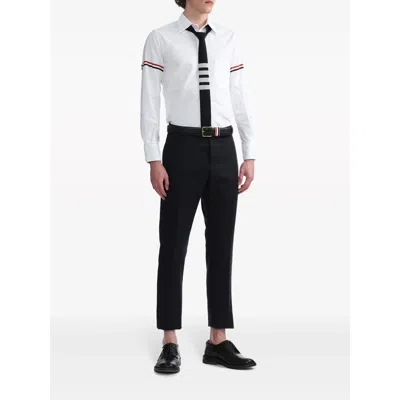 Thom Browne Cotton Shirt With Chest Pocket And Cuffed Sleeves