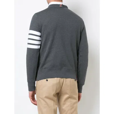 Thom Browne Classic Loop Back Sweatshirt With Engineered 4 Bar