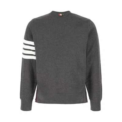 Thom Browne Classic Loop Back Sweatshirt With Engineered 4 Bar
