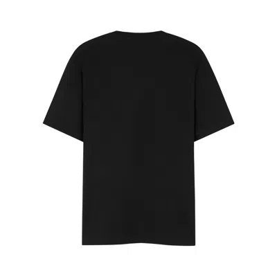 Versace Black T-shirt With Medusa Head Logo Print On The Front In Cotton Man
