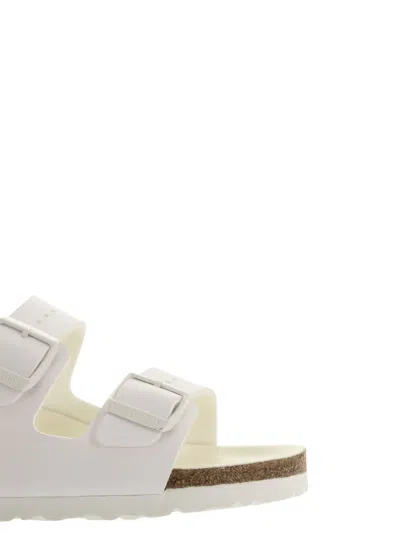Birkenstock Arizona Slipper With Flat Textured Sole
